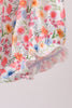 Coral Jesus Loves me Embroidered Floral Bubble