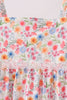 Coral Floral Print Mom Lace Dress