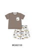 Fish Embroidered Shorts Set