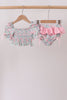 Pink Floral Smocked Swimsuit