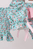 Green Floral Smocked Swimsuit