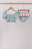 Green Floral Smocked Swimsuit