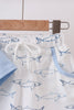 Blue Shark Print Shorts Set