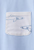 Blue Shark Print Shorts Set