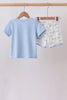 Blue Shark Print Shorts Set
