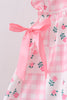 Pink Floral Ruffle Shorts Set