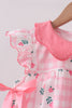 Pink Floral Ruffle Shorts Set