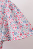 Blue Floral Print Mom Dress