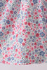 Blue Floral Smocked Ruffle Dress