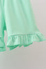 Green Butterfly Smocked Ruffle Shorts Set