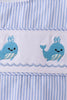Blue Whale Embroidered Seersucker Jon Jon