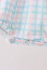 Blue Plaid Ruffle Bubble