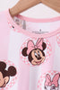 Pink character bamboo pajama set