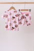 Pink character bamboo pajama set