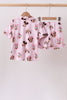Pink character bamboo pocket pajama set