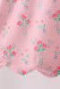 Pink Floral Ruffle Shorts Set