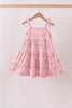 Pink Floral Tiered Dress