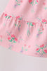 Pink Floral Tiered Dress