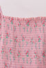 Pink Floral Smocked Mom Dress