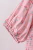 Pink Floral Smocked Mom Dress