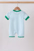Green grid pocket romper