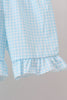 Green house floral Ruffle Shorts Set