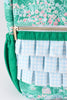 Green floral ruffle backpack