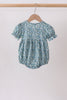 Teal Floral Lace Bow Bubble