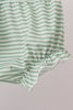 Teal Floral Lace Bow Bloomer Set