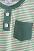 Teal Stripe Pocket top