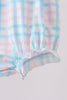 Pink Crocodile Smocked Gingham Bubble