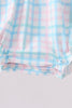 Pink Crocodile Smocked Gingham Bubble