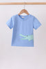 Blue Crocodile Applique Top