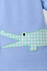 Blue Crocodile Applique Top
