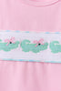 Pink Crocodile Smocked Skorts Set