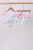 Pink Crocodile Smocked Gingham 2PC Swimsuit