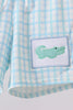 Blue Crocodile Embroidered Swim Trunks