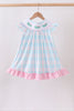 Pink Crocodile Smocked Gingham Dress
