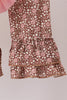 Floral Football Print Ruffle Pants Set
