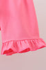 Pink Apple Smocked Ruffle Shorts Set