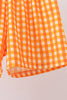 Orange Tennessee Applique Gingham Shorts Set