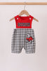 Red Georgia Applique Gingham Jon Jon