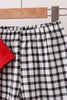 Red Georgia Applique Gingham Shorts Set