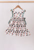 Sage Mallard French Knot Ruffle Dress