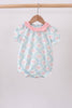 Pink Floral Bow Print Bubble