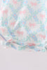 Pink Floral Bow Print Bubble