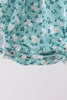 Green Floral Smocked Ruffle Bubble