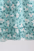 Green Floral Smocked Ruffle Bloomer Set