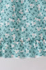 Green Floral Smocked Ruffle Shorts Set
