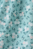 Green Floral Smocked Ruffle Dress